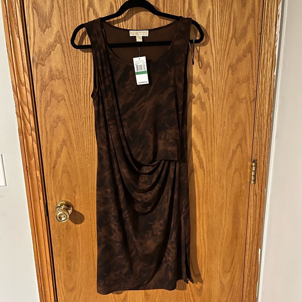 MICHAEL Michael Kors Brown Tank Dress, Size L